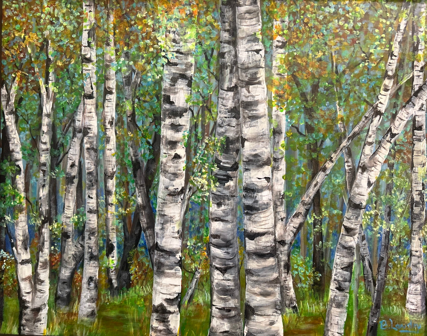 Birch Tree Forest - SOLD